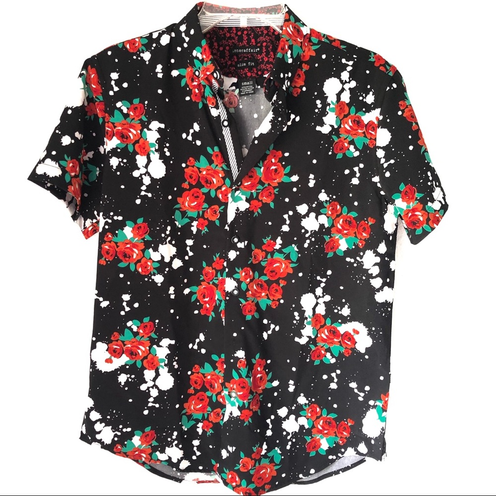 Men’s Floral casual button down